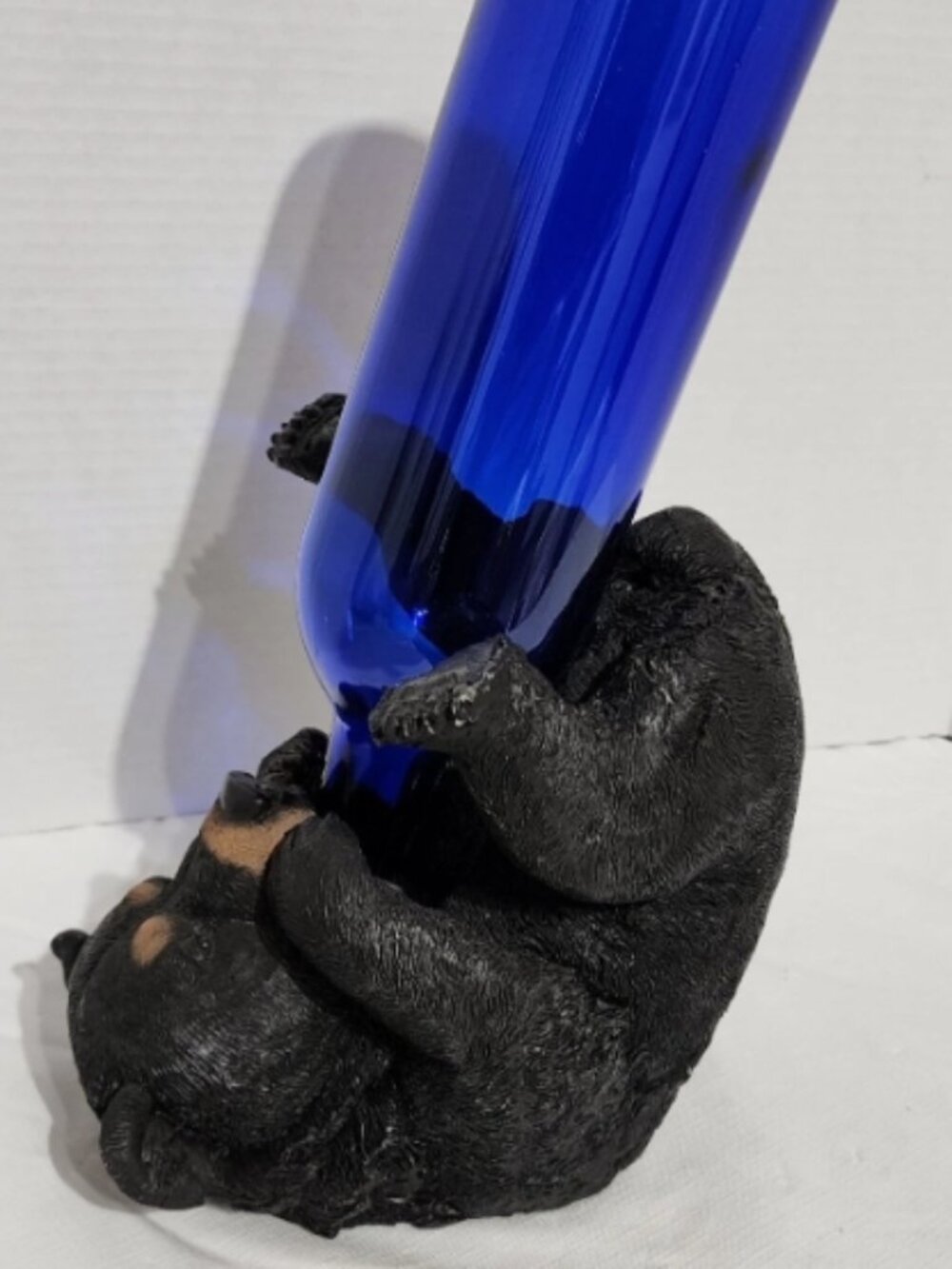 NWT Black Bear Wine Bottle Holder Cabin Decor